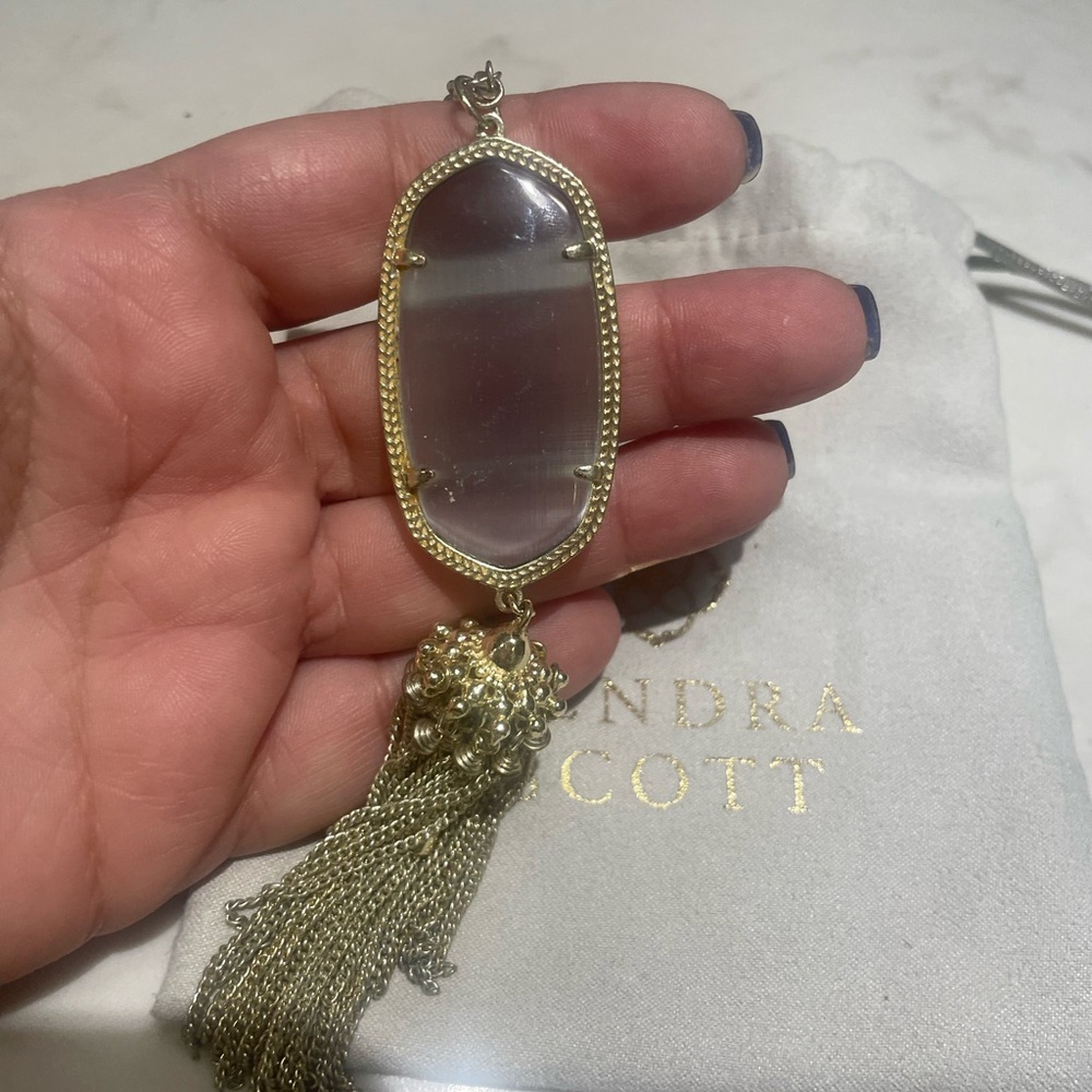 Kendra Scott Pendant Necklace - Slate Cat’s eye